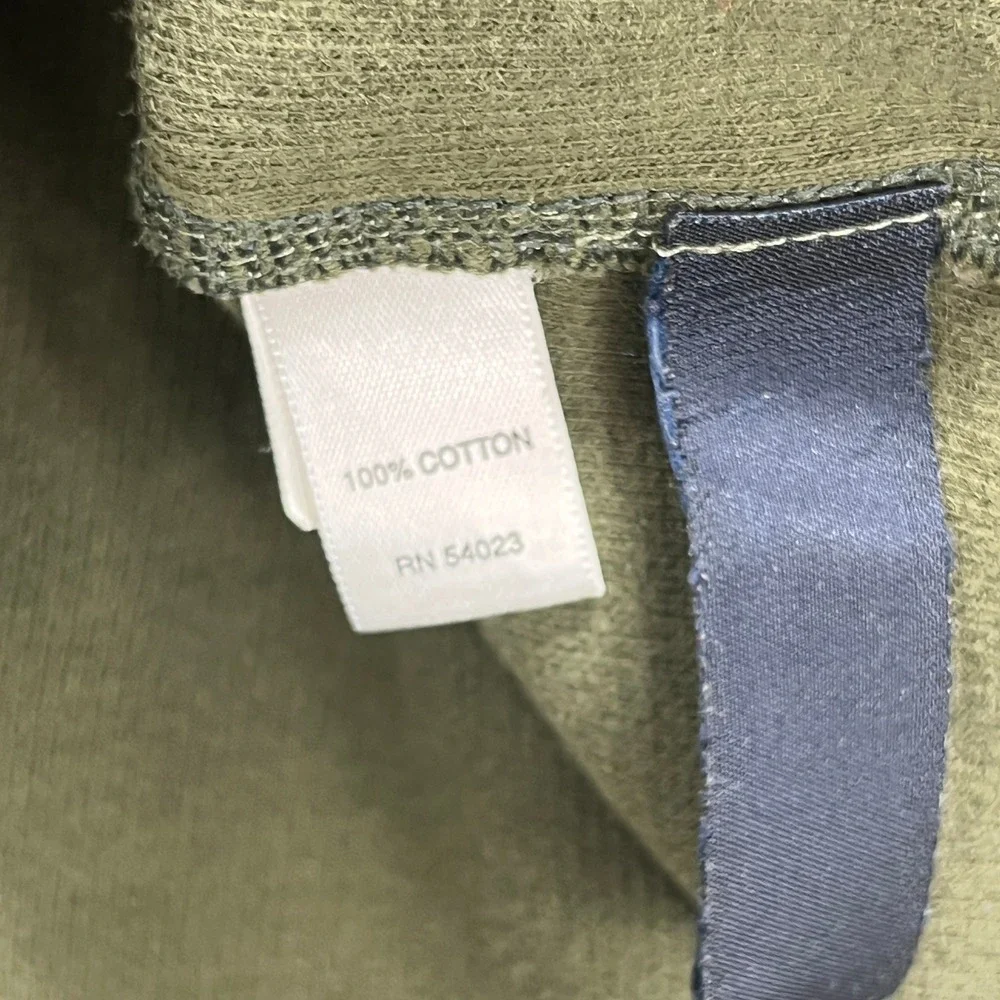 Banana Republic Sweater Mens XL Quarter Zip Olive Green Preppy Ribbed Outdoor